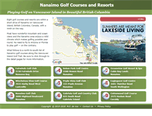 Tablet Screenshot of nanaimogolfcourses.com